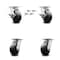 Service Caster 5 Inch Kingpinless Rubber on Steel Wheel Caster Swivel Locks 2 Brakes SCC, 4PK SCC-KP30S520-RSR-SLB-BSL-2-BSL-2 - alternate 1